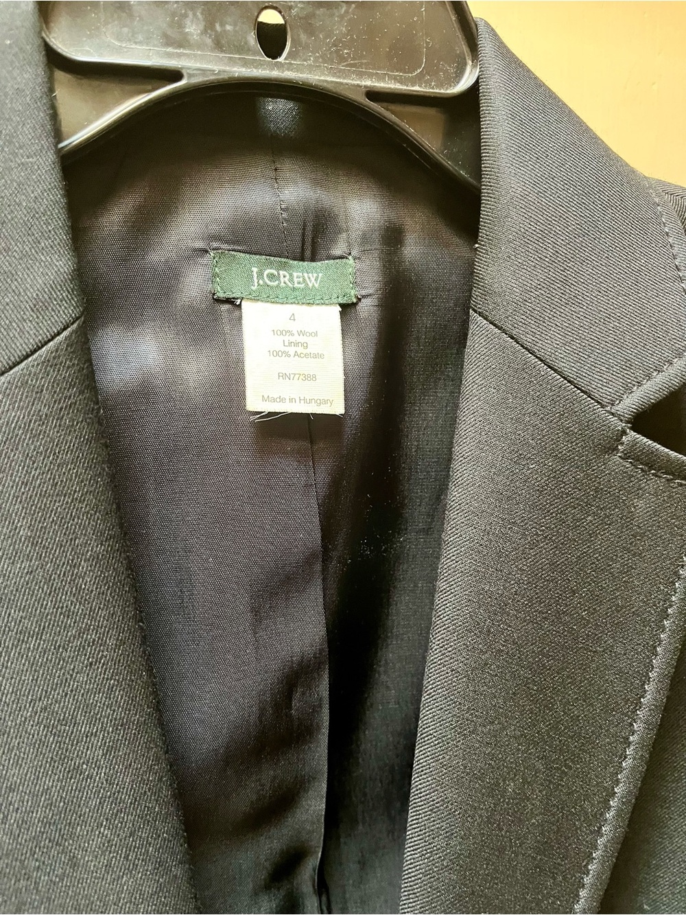 J. Crew Men's Pea Coat in Black